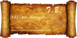 Tódor Botond névjegykártya